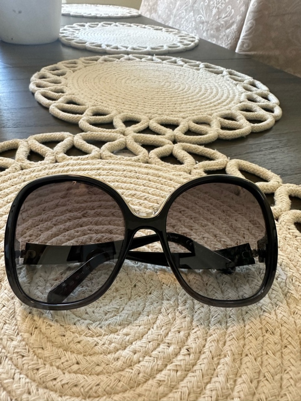 Chloe Oversized Black Gradient Sunglasses